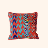 Diyenay Cushion - Red, Navy & Mint