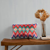 Eemerre Cushion - Turquoise, Red, ink and Blue