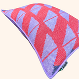 Coussin Tatiwal - Rouge, Mauve et Marine