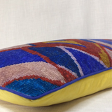 DIYETATI CUSHION - PURPLE, MUSTARD & VINTAGE ROSE