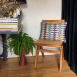 Sapowaynay Cushion - Cream, Navy & Sky