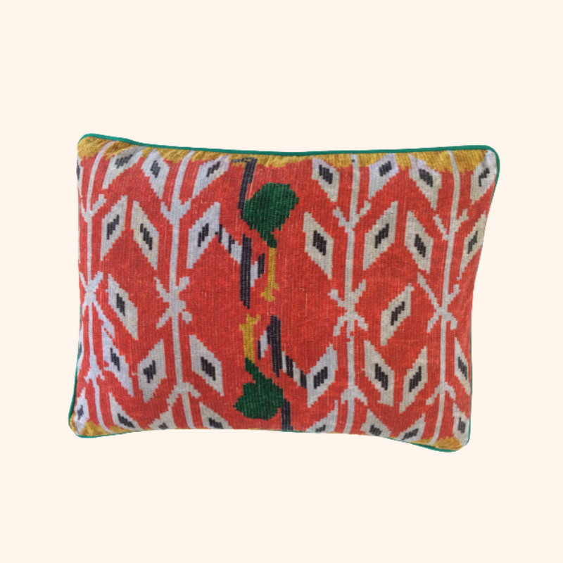 Diyego Cushion - Red, White & Green