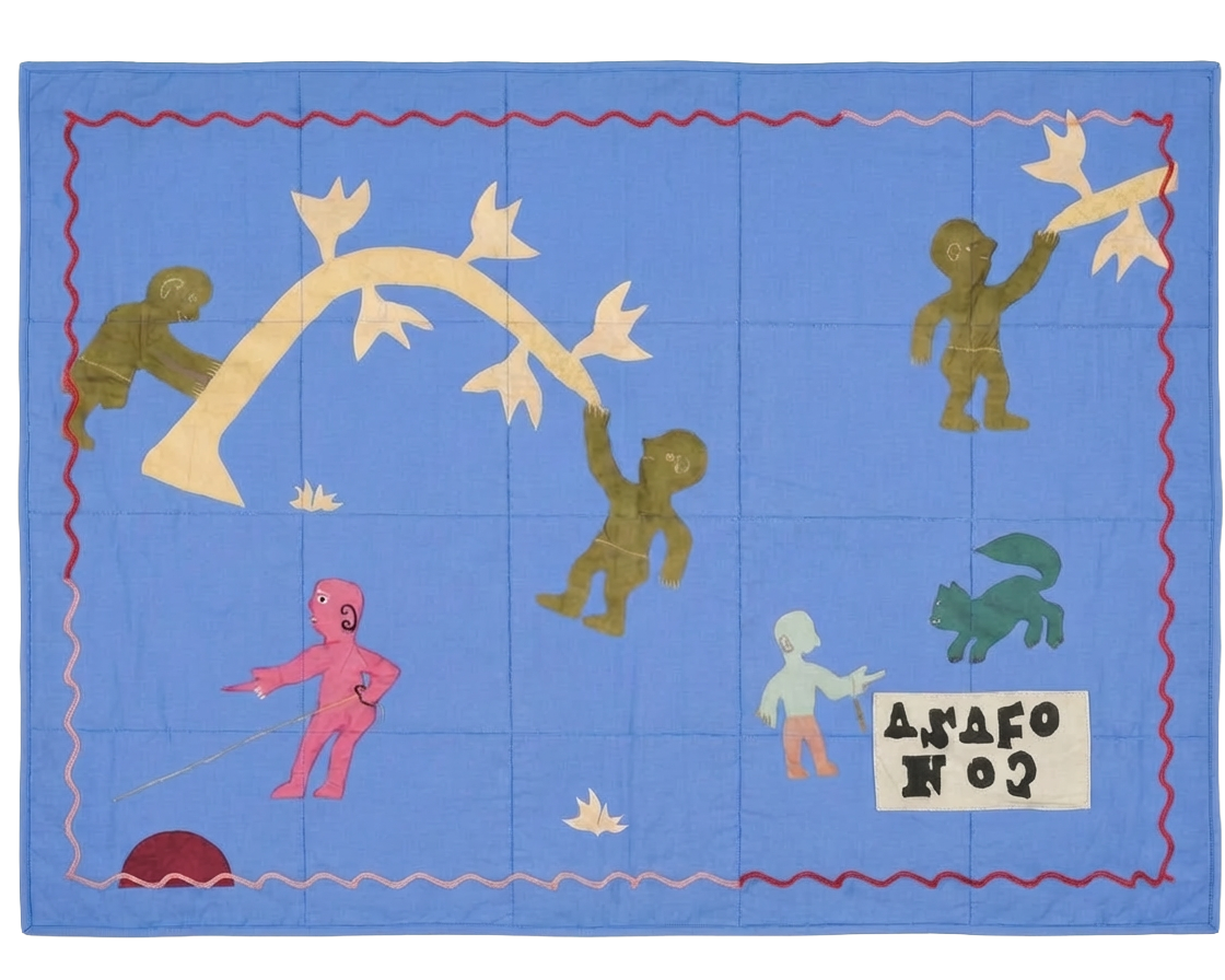 Asafo bedspread - Blue