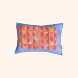 Daoki Cushion - Sky Blue, Pinks and Red