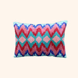 Eemerre Cushion - Turquoise, Red, ink and Blue