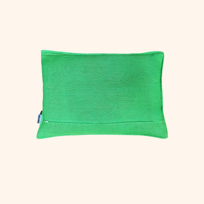 Wodee Cushion - Green and Light Magenta
