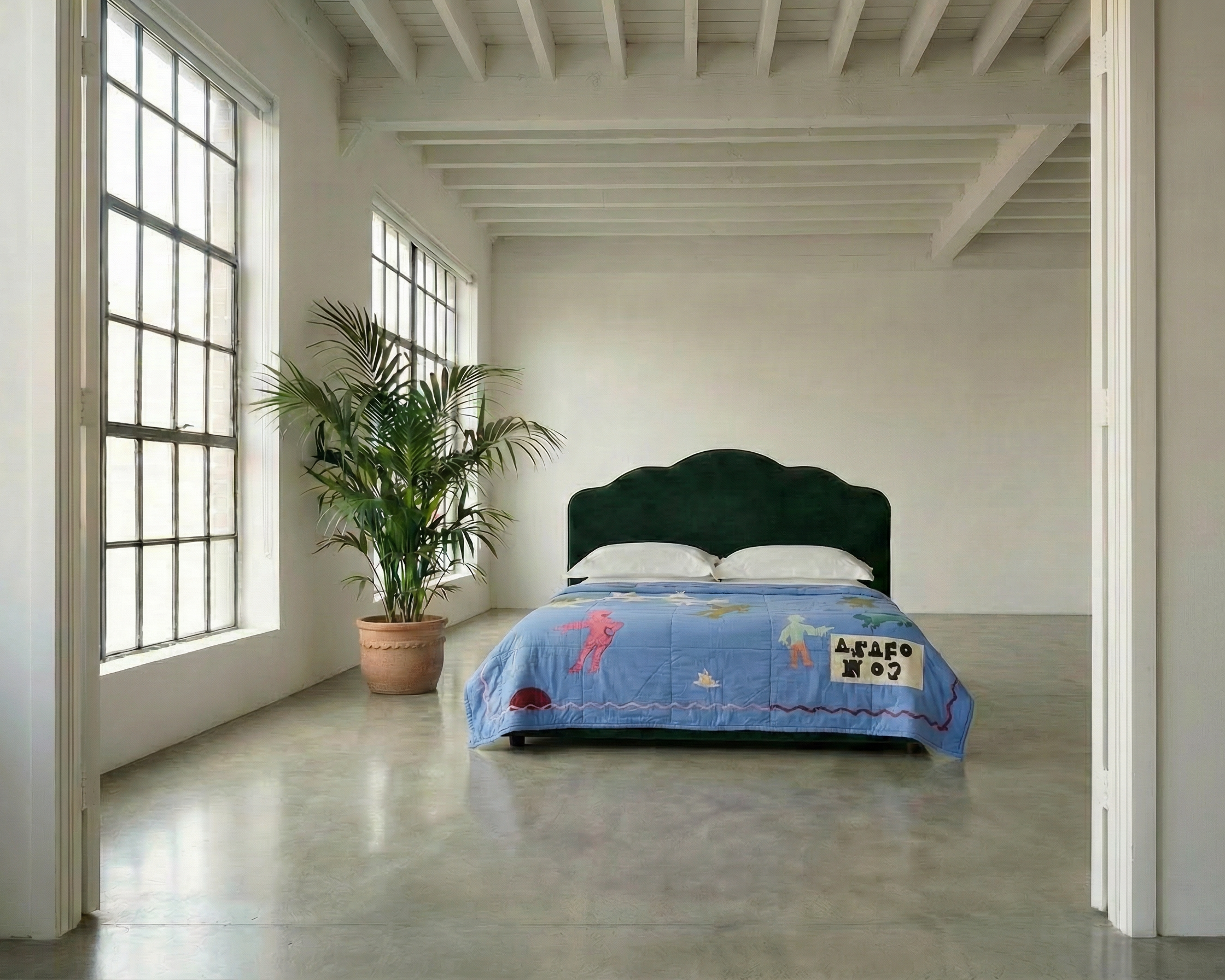 Asafo bedspread - Blue